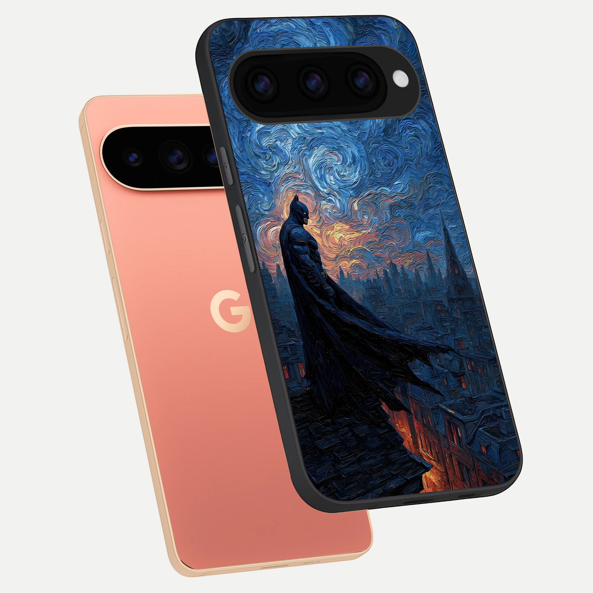  Dark Knight Dusk phone case For Google Pixel 11 Pro XL showing premium glass back cover with detailed artwork