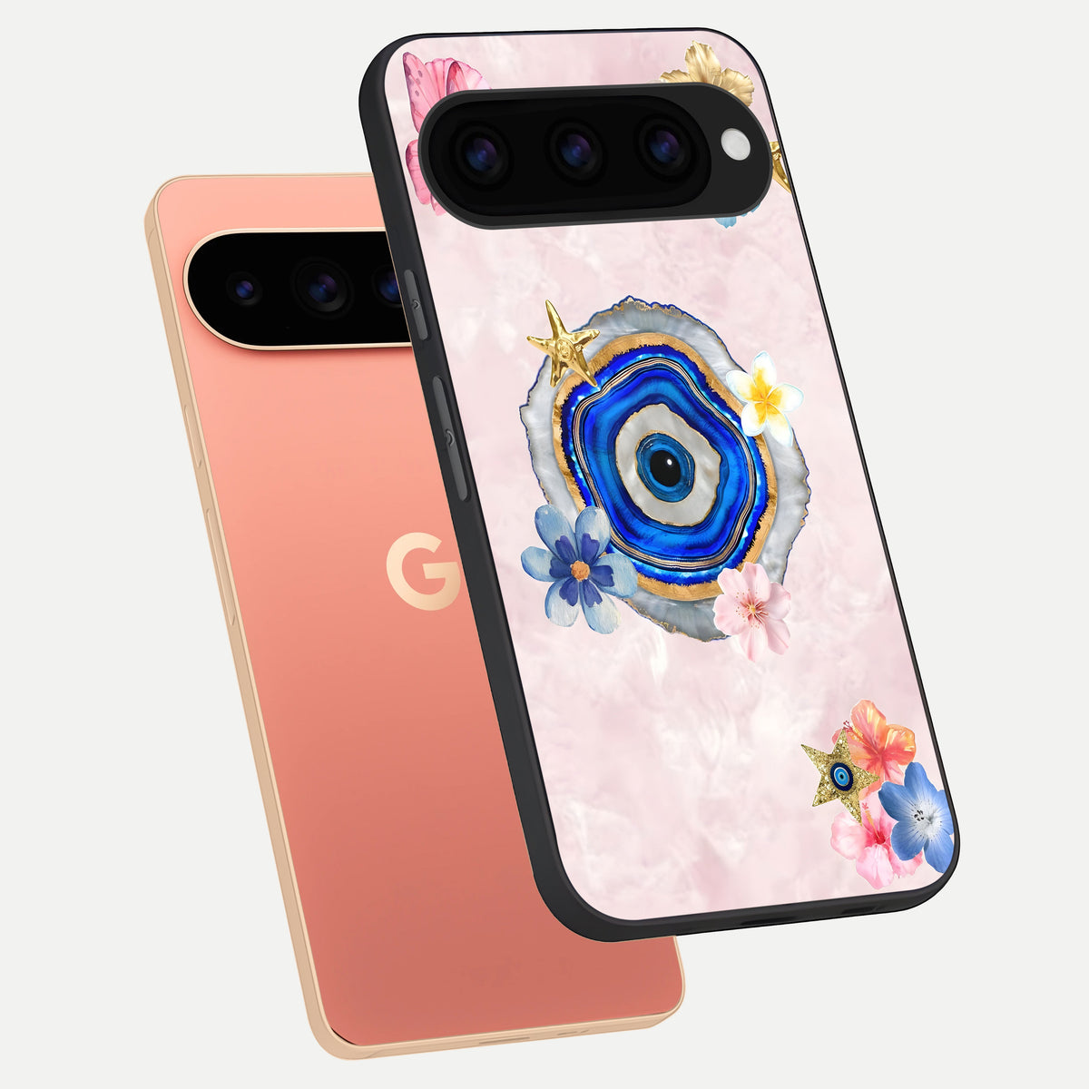  Divine Aura Bloom phone case For Google Pixel 11 Pro XL showing premium glass back cover with detailed artwork