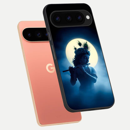  Divine Moon Flute phone case For Google Pixel 11 Pro XL showing premium glass back cover with detailed artwork