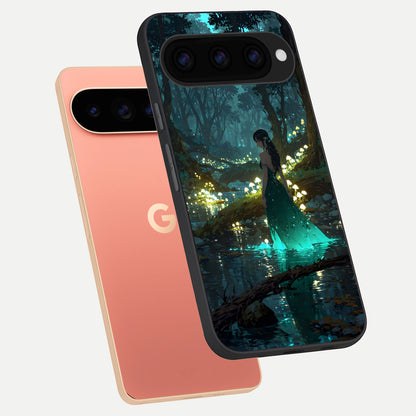  Enchanted Forest Glow phone case For Google Pixel 11 Pro XL showing premium glass back cover with detailed artwork