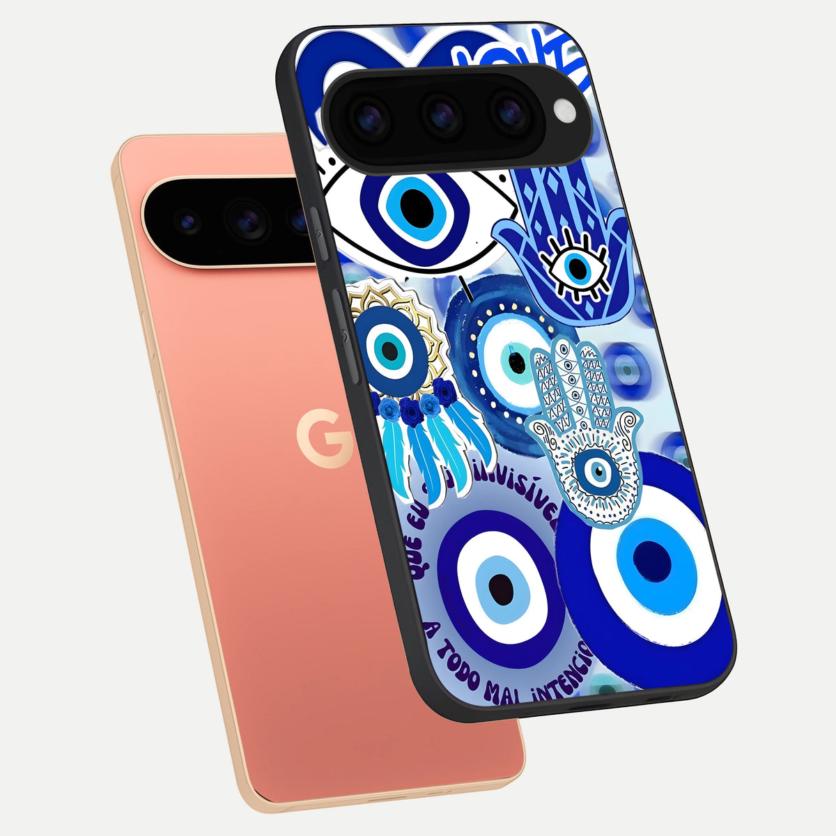  Evil Eyes Dream phone case For Google Pixel 11 Pro XL showing premium glass back cover with detailed artwork