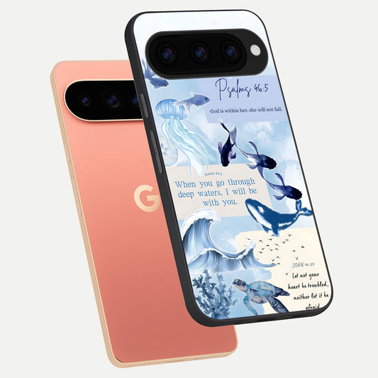 Faithful Ocean Promise phone case For Google Pixel 11 Pro XL showing premium glass back cover with detailed artwork