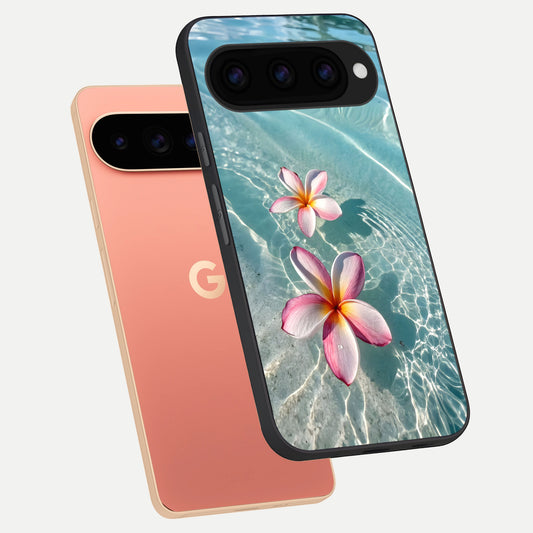  Floating Bloom Bliss phone case For Google Pixel 11 Pro XL showing premium glass back cover with detailed artwork