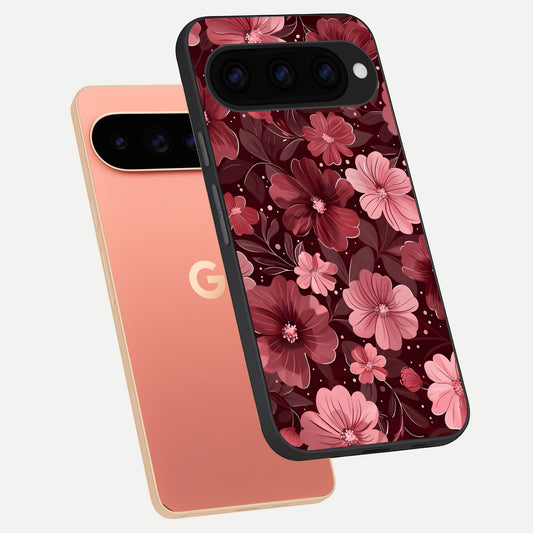  Flower Blush Bloom phone case For Google Pixel 11 Pro XL showing premium glass back cover with detailed artwork