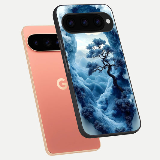  Frozen Serenity Gate phone case For Google Pixel 11 Pro XL showing premium glass back cover with detailed artwork