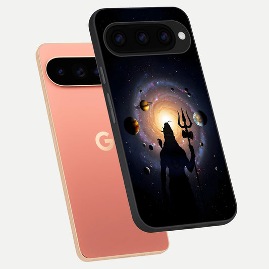  Galactic Shiva Vision phone case For Google Pixel 11 Pro XL showing premium glass back cover with detailed artwork