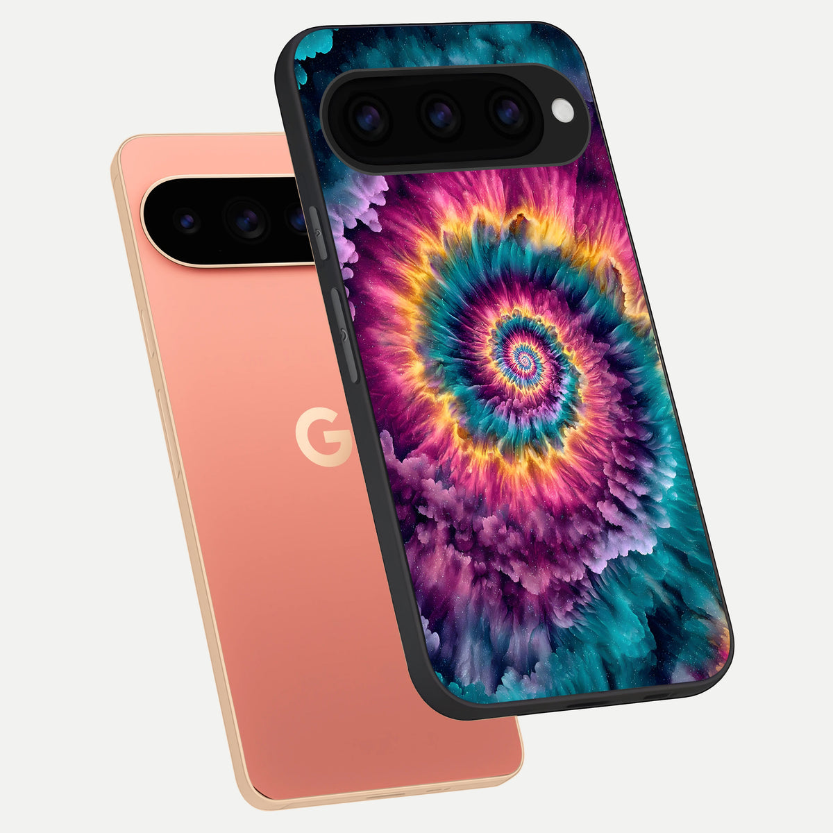  Galactic Spiral Burst phone case For Google Pixel 11 Pro XL showing premium glass back cover with detailed artwork