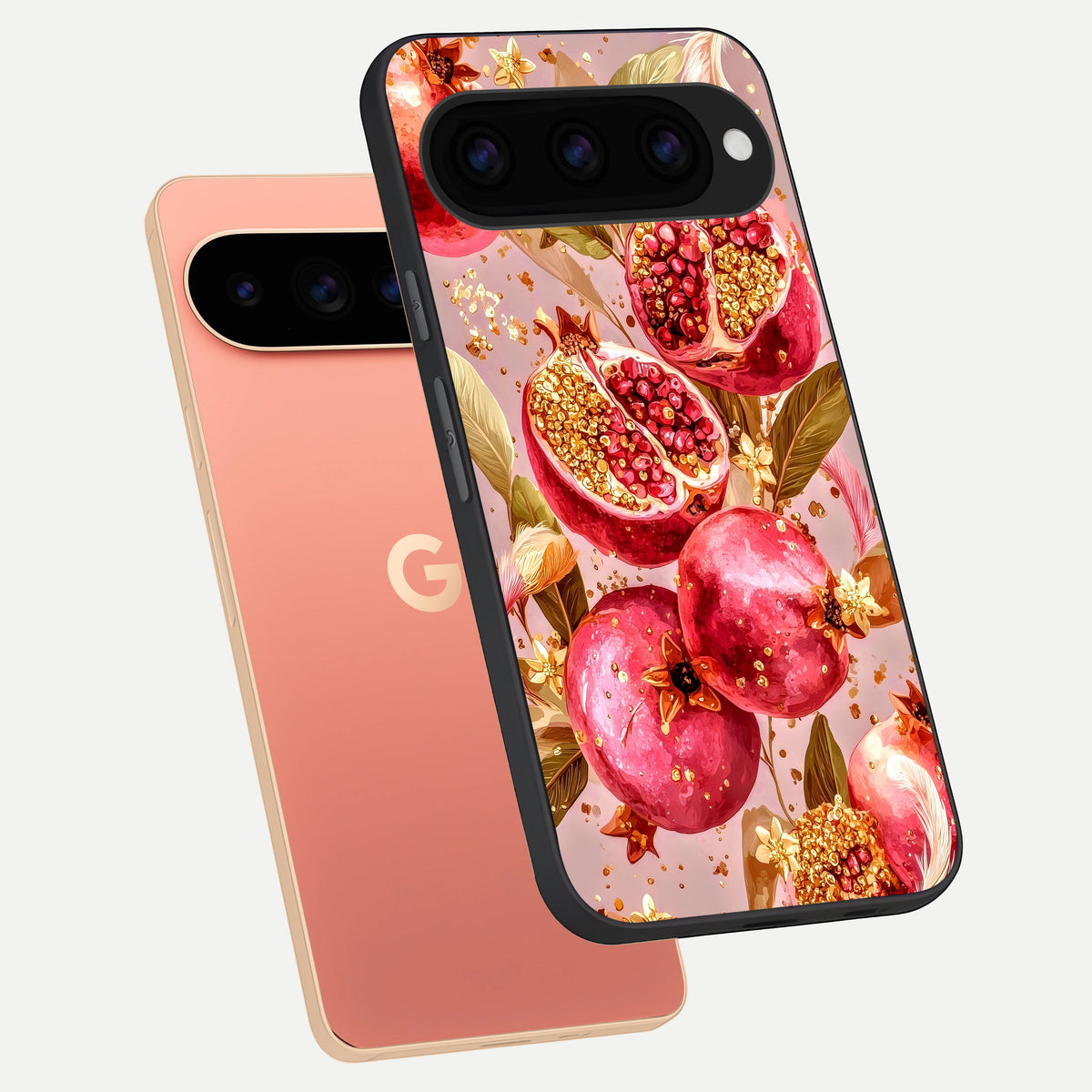  Golden Bloom Glow phone case For Google Pixel 11 Pro XL showing premium glass back cover with detailed artwork