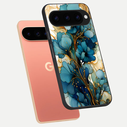  Golden Bloom Symphony phone case For Google Pixel 11 Pro XL showing premium glass back cover with detailed artwork