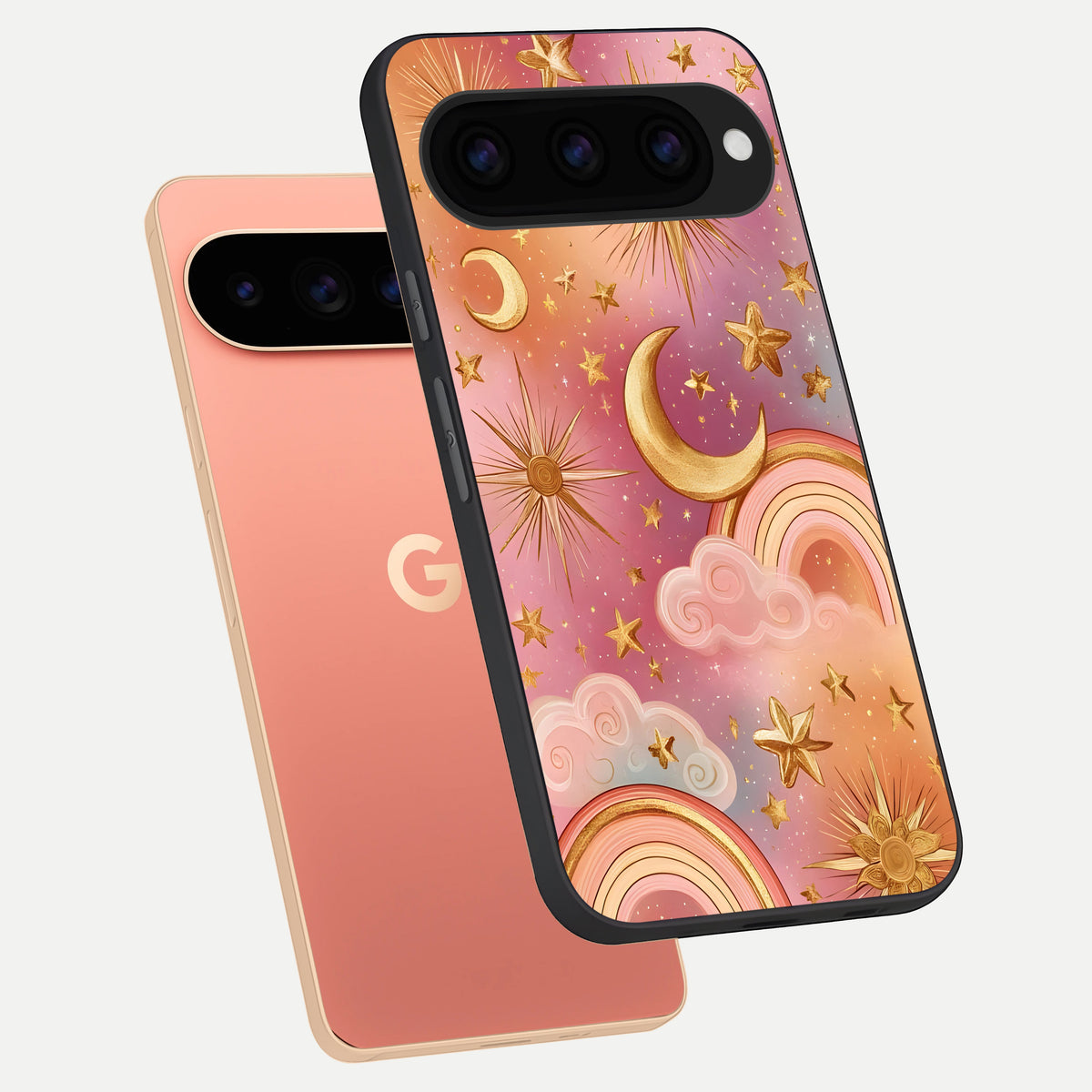  Golden Celestial Dreams phone case For Google Pixel 11 Pro XL showing premium glass back cover with detailed artwork