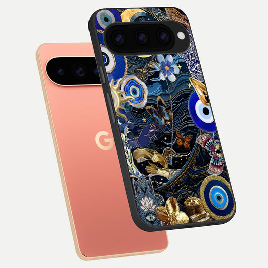  Golden Moon Magic phone case For Google Pixel 11 Pro XL showing premium glass back cover with detailed artwork