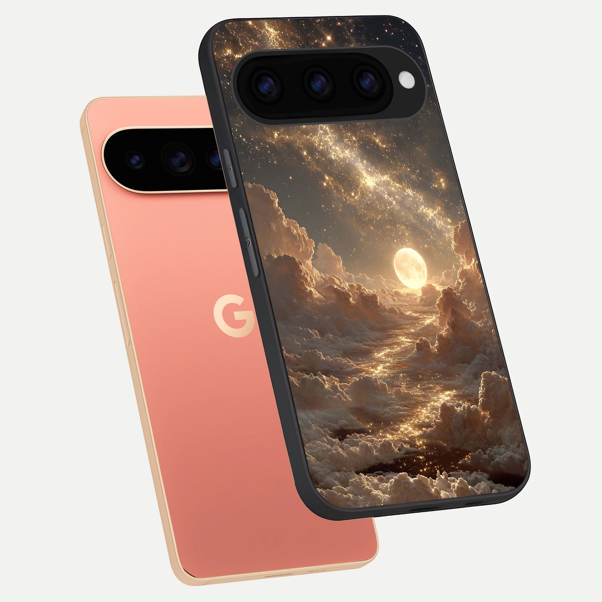  Golden Sky Dream phone case For Google Pixel 11 Pro XL showing premium glass back cover with detailed artwork