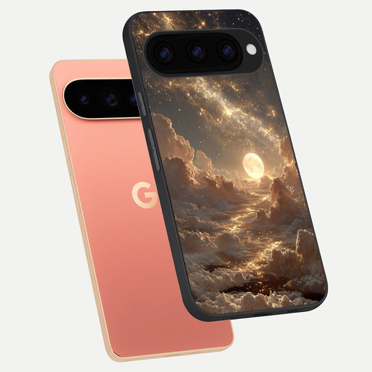  Golden Sky Dream phone case For Google Pixel 11 Pro XL showing premium glass back cover with detailed artwork