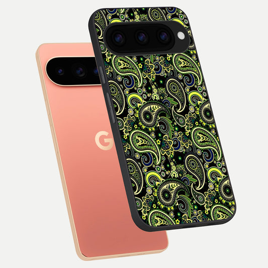  Green Lemon phone case For Google Pixel 11 Pro XL showing premium glass back cover with detailed artwork