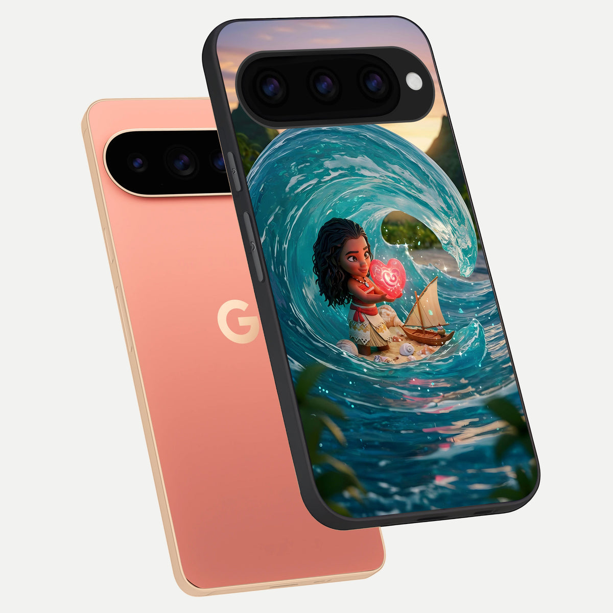  Heart of Ocean phone case For Google Pixel 11 Pro XL showing premium glass back cover with detailed artwork