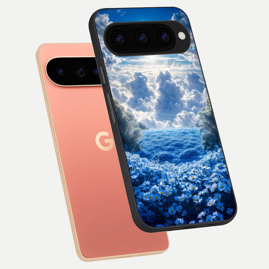  Heavenly Daisy Horizon phone case For Google Pixel 11 Pro XL showing premium glass back cover with detailed artwork
