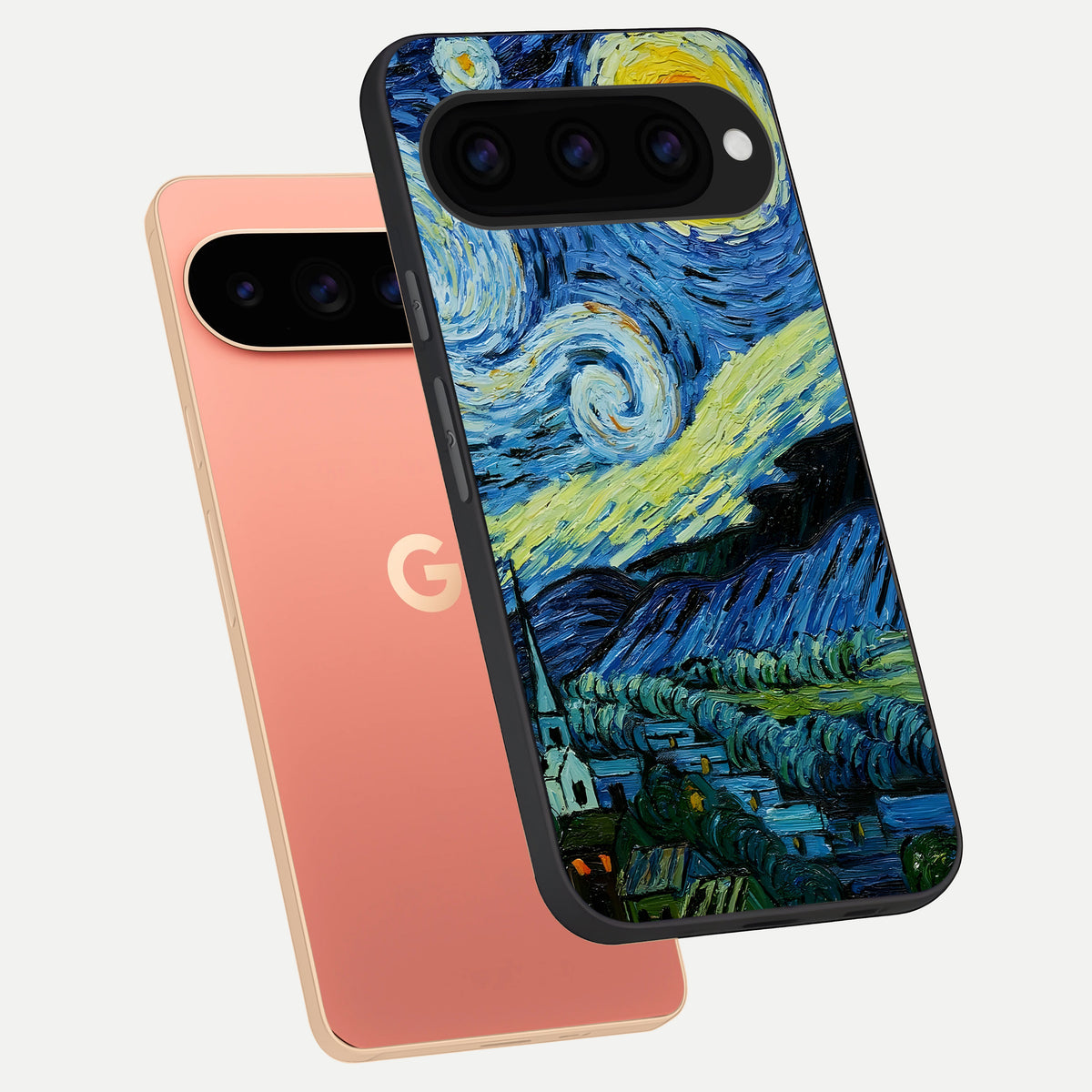  Inspired Van Gogh Art phone case For Google Pixel 11 Pro XL showing premium glass back cover with detailed artwork