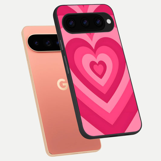  Layered Love Hearts phone case For Google Pixel 11 Pro XL showing premium glass back cover with detailed artwork