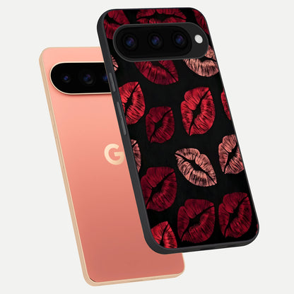  Midnight Kiss Love phone case For Google Pixel 11 Pro XL showing premium glass back cover with detailed artwork
