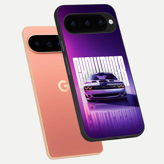  Midnight Muscle Ride phone case For Google Pixel 11 Pro XL showing premium glass back cover with detailed artwork
