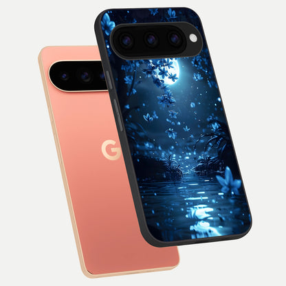  Moonlight Petal Dream phone case For Google Pixel 11 Pro XL showing premium glass back cover with detailed artwork