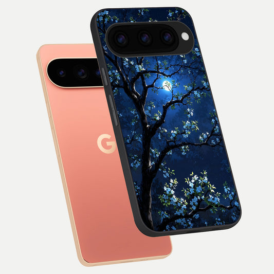  Mystic Floral Night phone case For Google Pixel 11 Pro XL showing premium glass back cover with detailed artwork