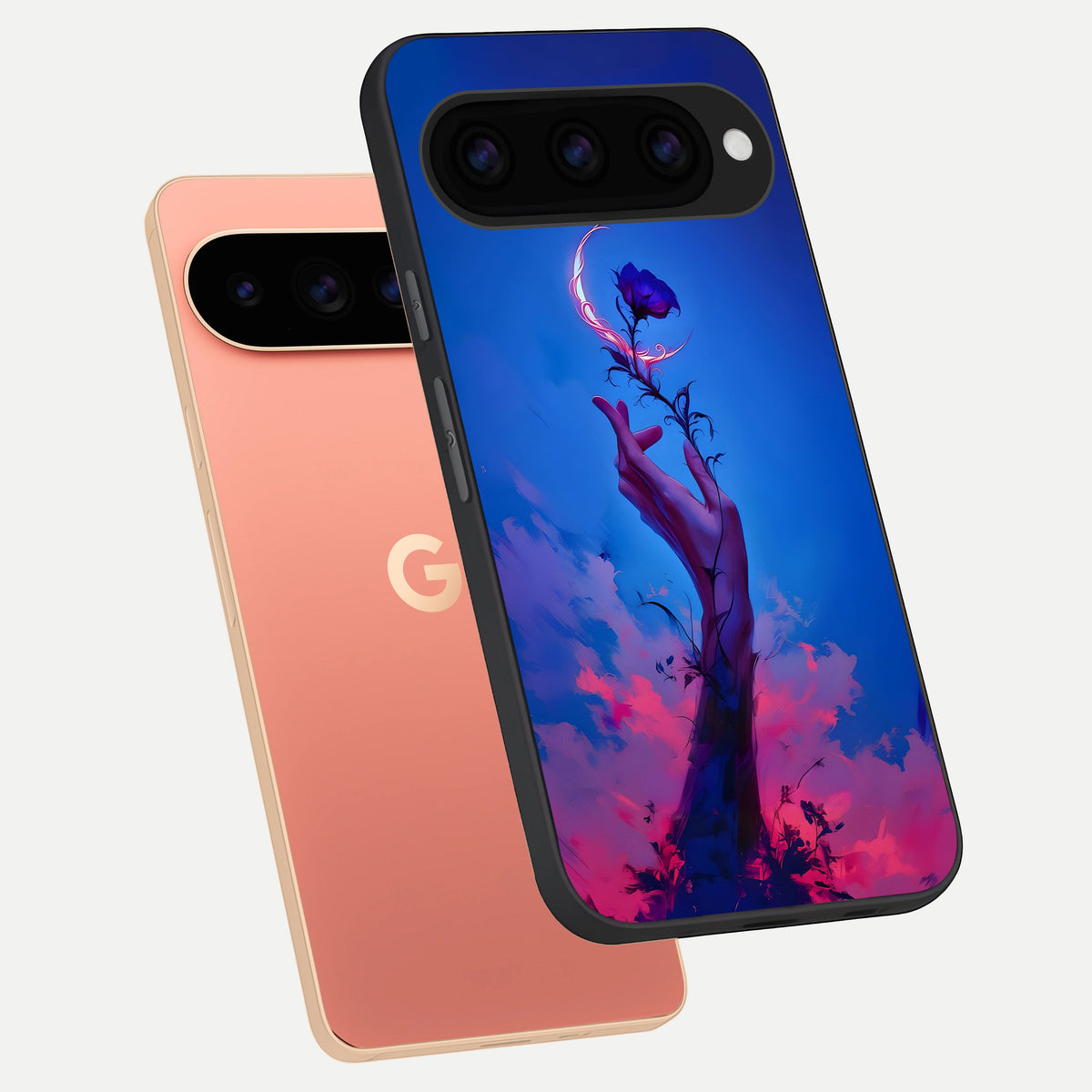  Mystic Hand phone case For Google Pixel 11 Pro XL showing premium glass back cover with detailed artwork