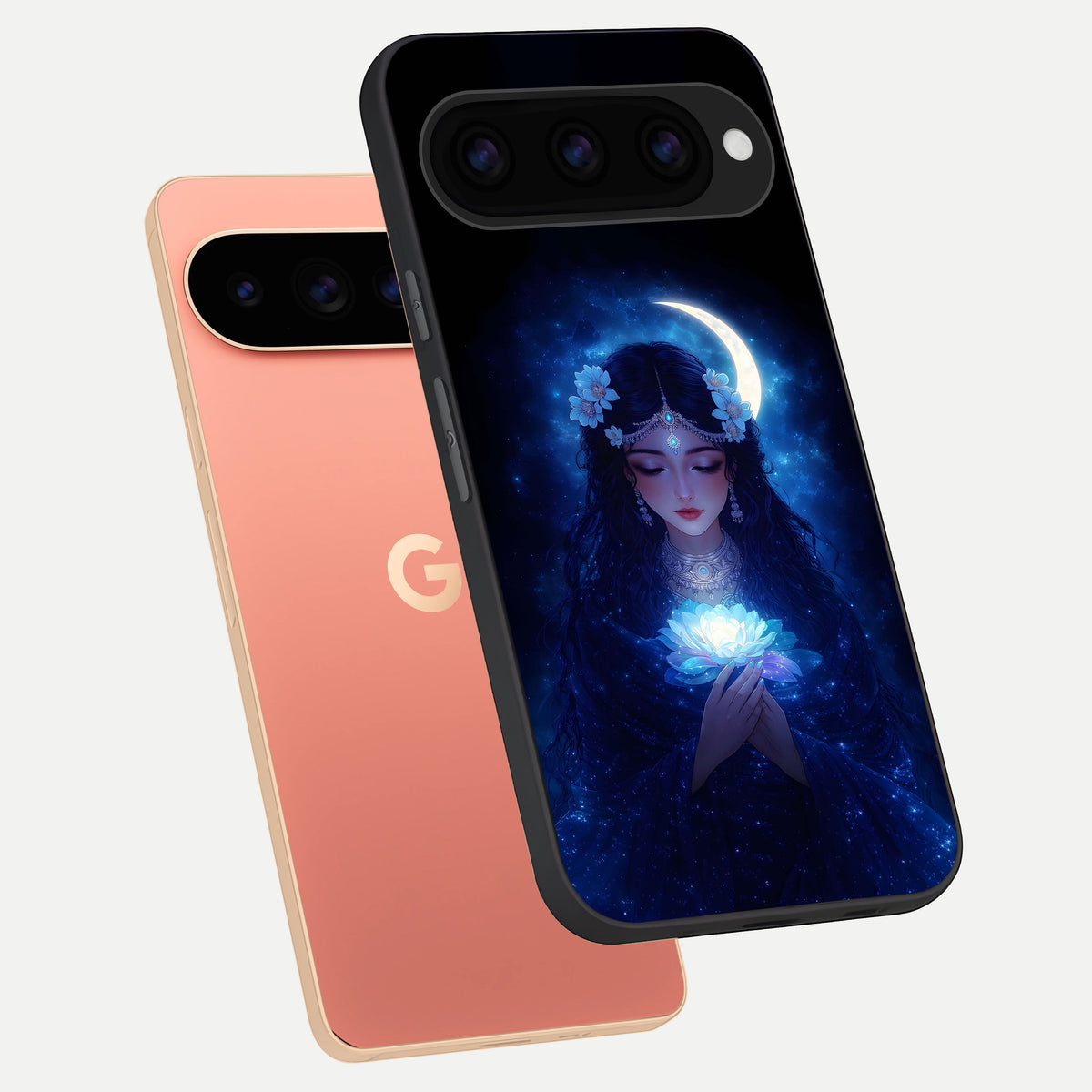  Mystic Moon Queen phone case For Google Pixel 11 Pro XL showing premium glass back cover with detailed artwork