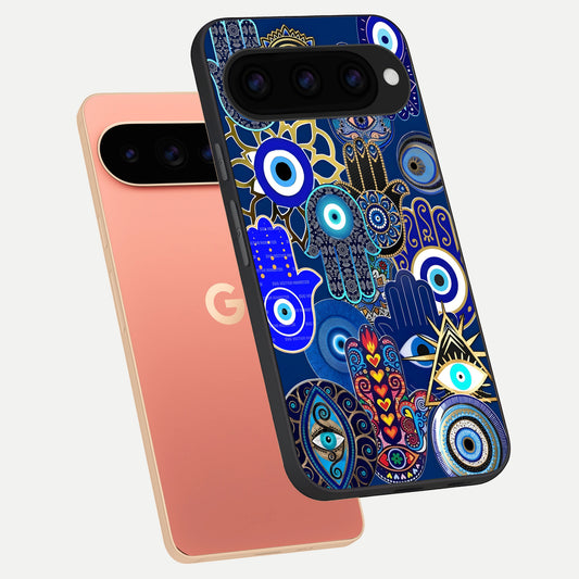  Mystic Palm Guard phone case For Google Pixel 11 Pro XL showing premium glass back cover with detailed artwork