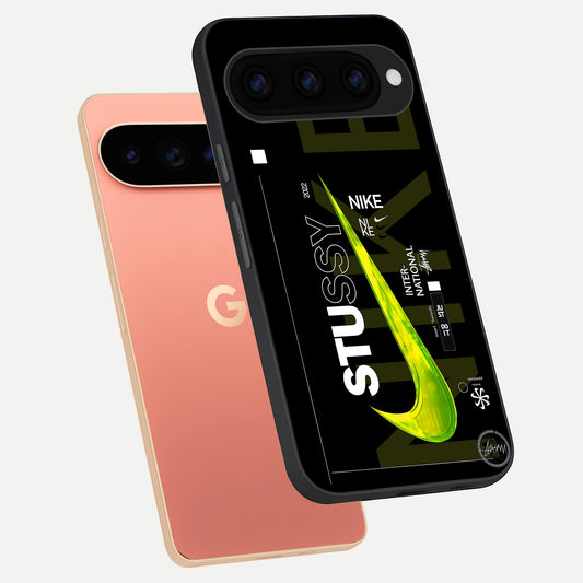 Neon Street Edition phone case For Google Pixel 11 Pro XL showing premium glass back cover with detailed artwork