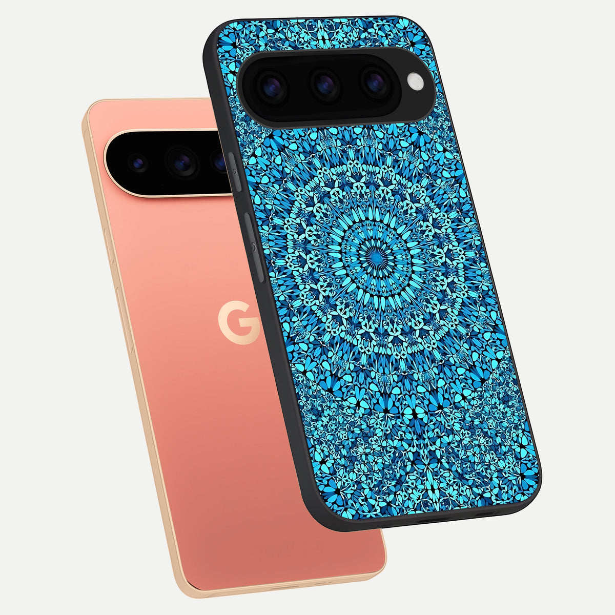  Ocean Bloom Mandala phone case For Google Pixel 11 Pro XL showing premium glass back cover with detailed artwork