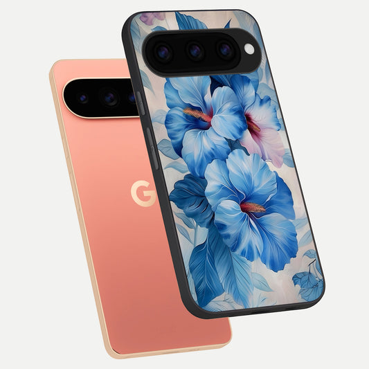  Ocean Hibiscus Grace phone case For Google Pixel 11 Pro XL showing premium glass back cover with detailed artwork