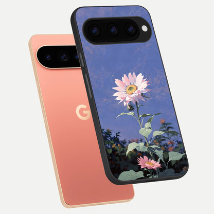  Pink Shells Outline phone case For Google Pixel 11 Pro XL showing premium glass back cover with detailed artwork