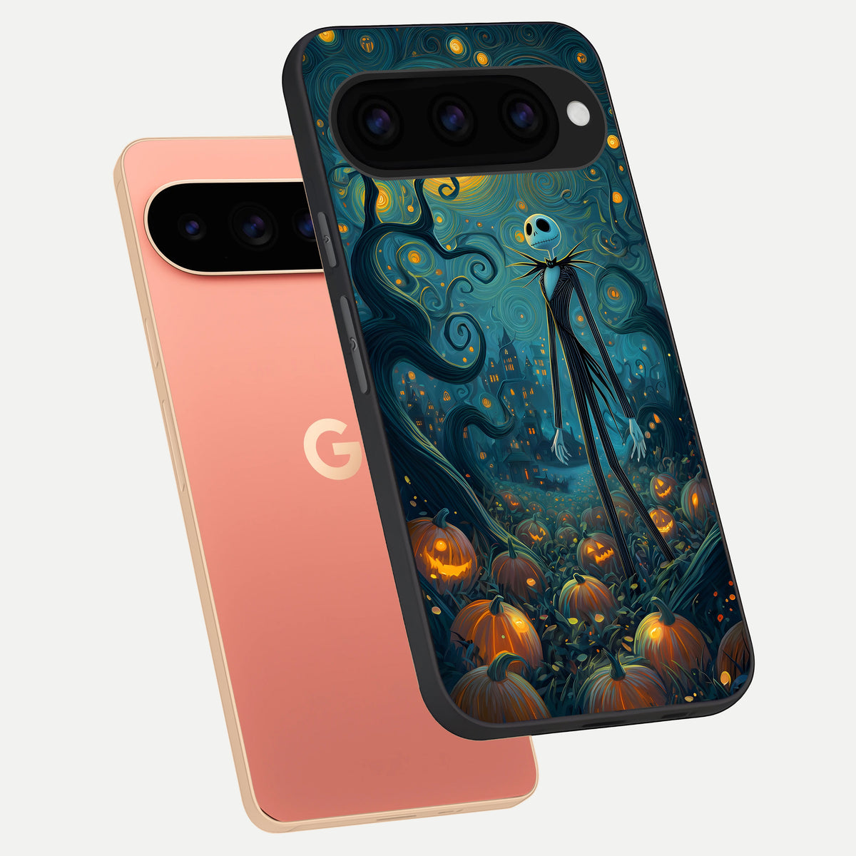  Pumpkin Moonlight Tale phone case For Google Pixel 11 Pro XL showing premium glass back cover with detailed artwork