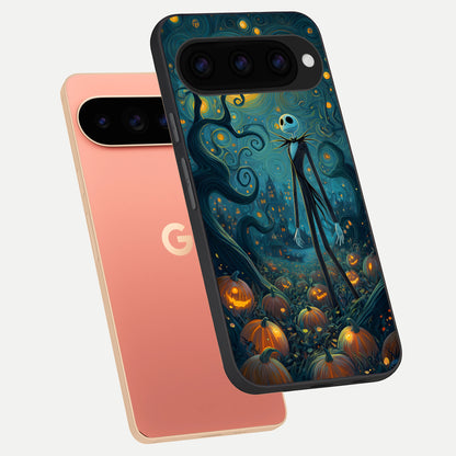  Pumpkin Moonlight Tale phone case For Google Pixel 11 Pro XL showing premium glass back cover with detailed artwork