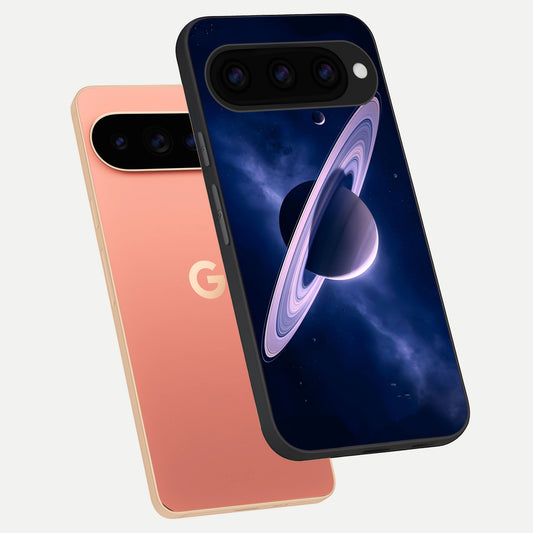  Saturn Ring Mystique phone case For Google Pixel 11 Pro XL showing premium glass back cover with detailed artwork