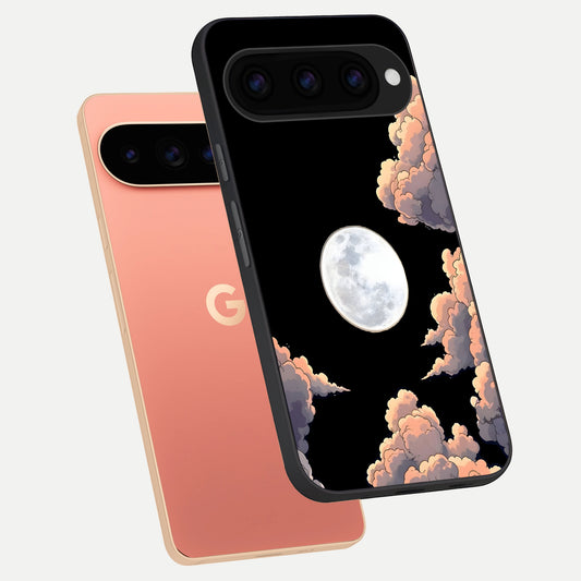  Shade Cloud Moon phone case For Google Pixel 11 Pro XL showing premium glass back cover with detailed artwork