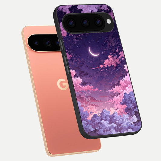  Sky Drift Clouds phone case For Google Pixel 11 Pro XL showing premium glass back cover with detailed artwork