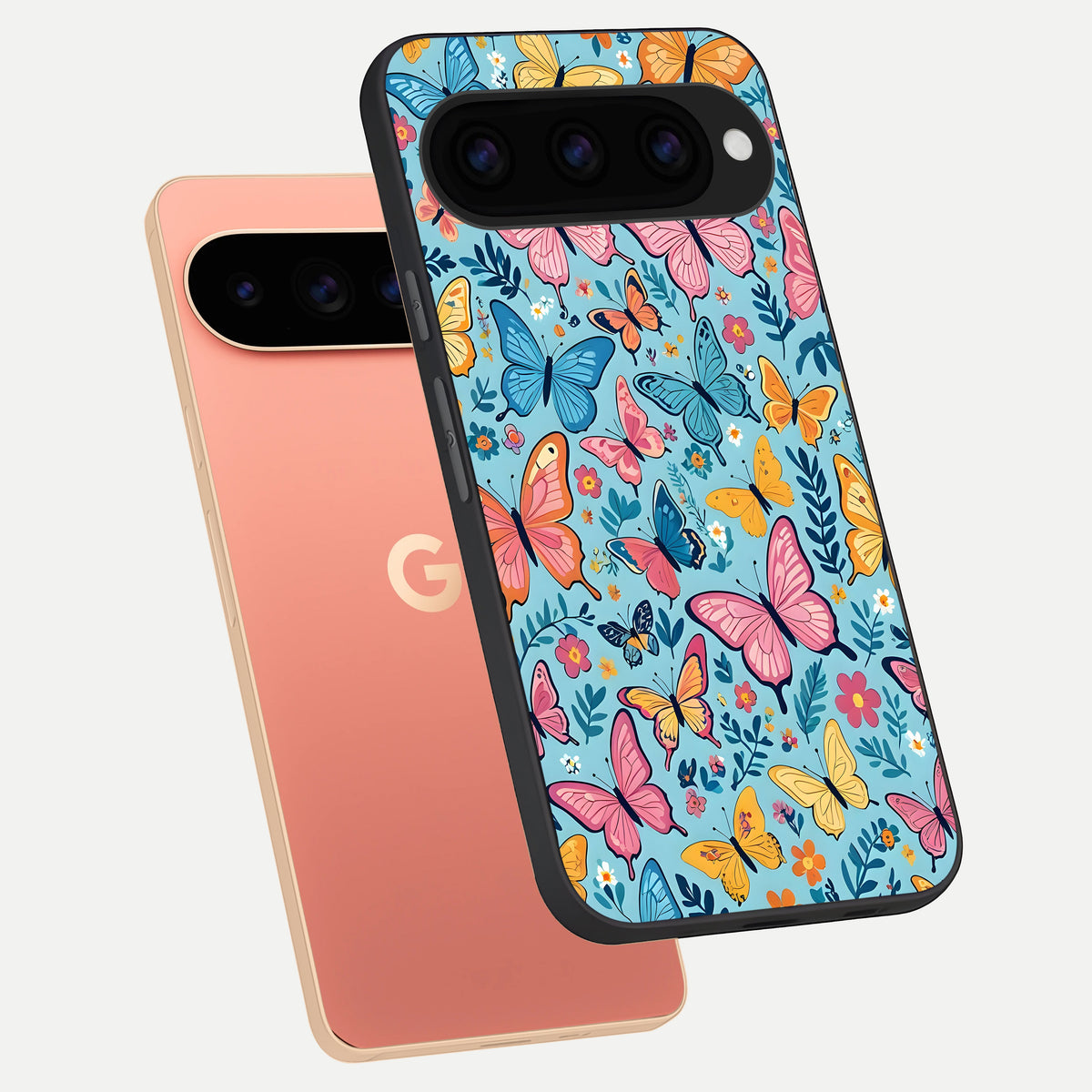  Spring Wing Garden phone case For Google Pixel 11 Pro XL showing premium glass back cover with detailed artwork