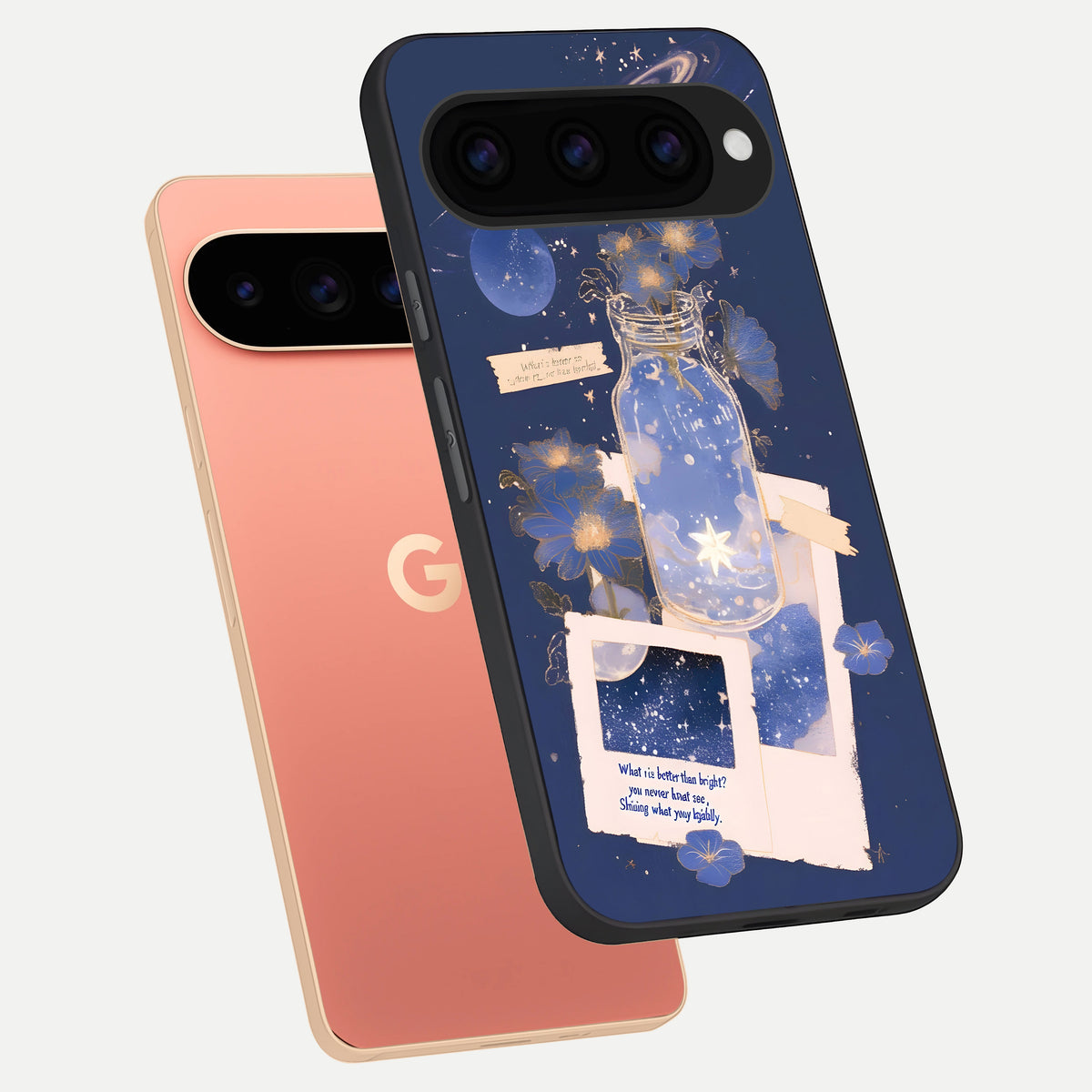  Starlit Cosmic Jar phone case For Google Pixel 11 Pro XL showing premium glass back cover with detailed artwork
