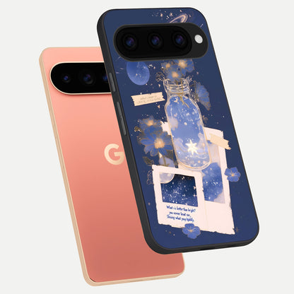  Starlit Cosmic Jar phone case For Google Pixel 11 Pro XL showing premium glass back cover with detailed artwork