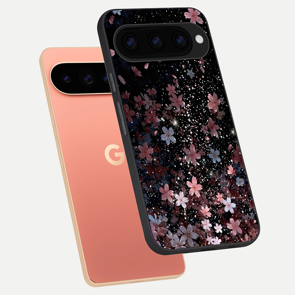 Starlit Flower Dreams phone case For Google Pixel 11 Pro XL showing premium glass back cover with detailed artwork
