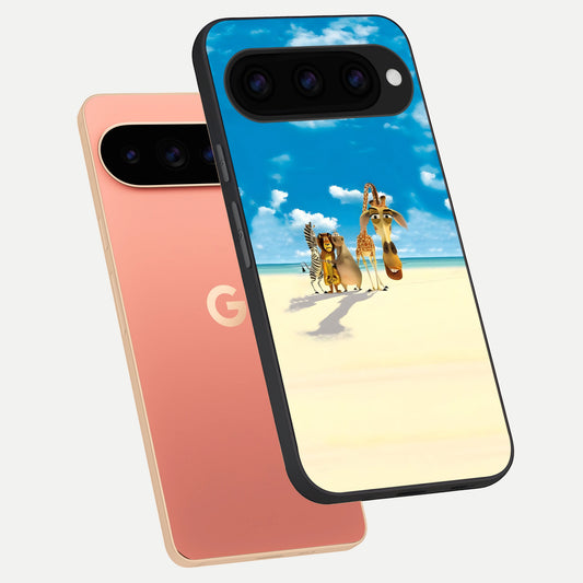  Tropical Fun Squad phone case For Google Pixel 11 Pro XL showing premium glass back cover with detailed artwork