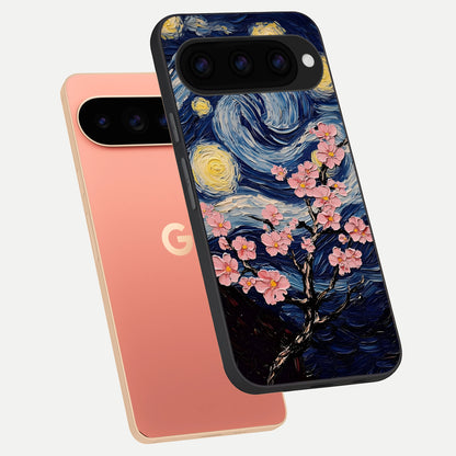  Van Gogh Scenery phone case For Google Pixel 11 Pro XL showing premium glass back cover with detailed artwork