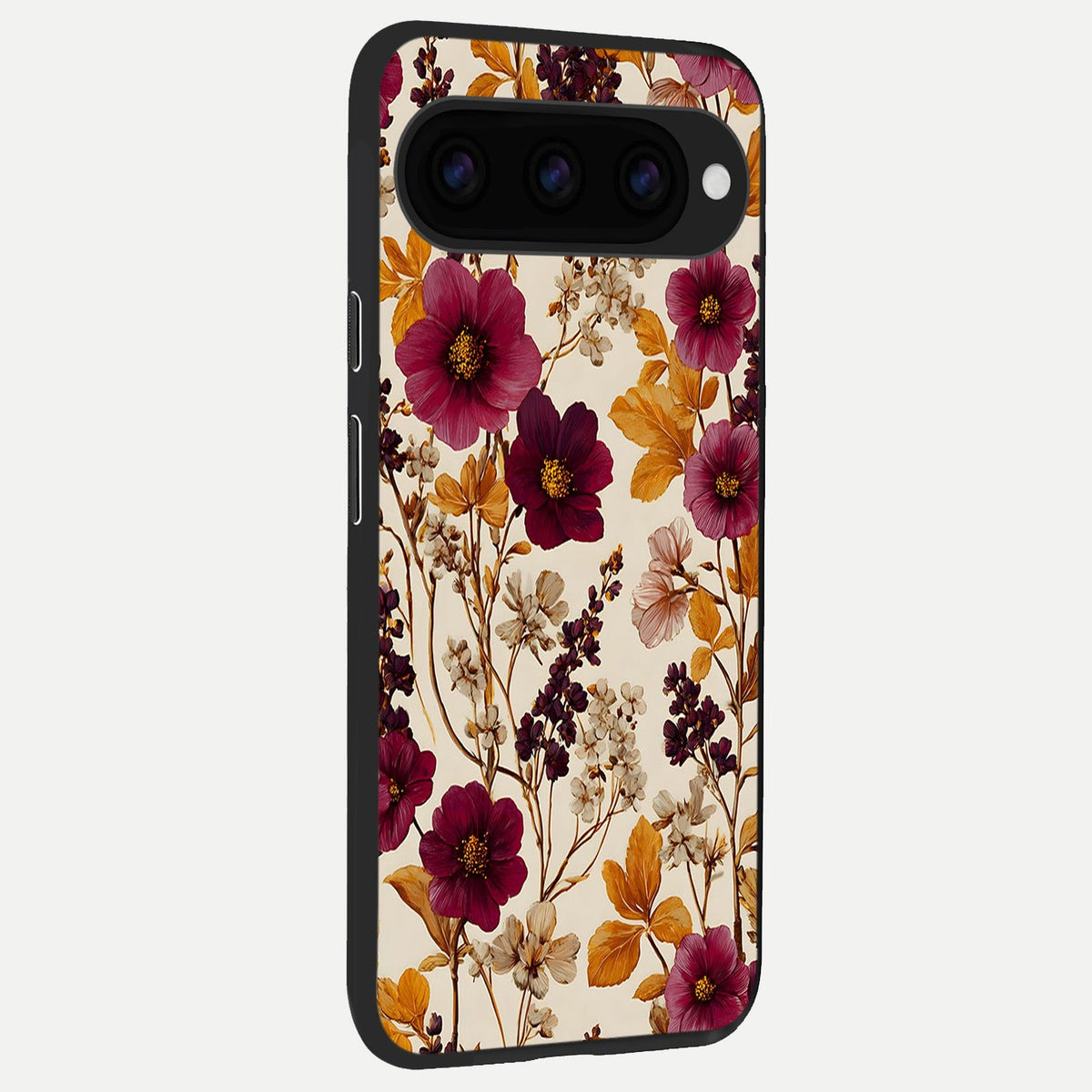  Autumn Wine Bloom back cover For Google Pixel 11 Pro XL slim fit glass case with vibrant aesthetic design