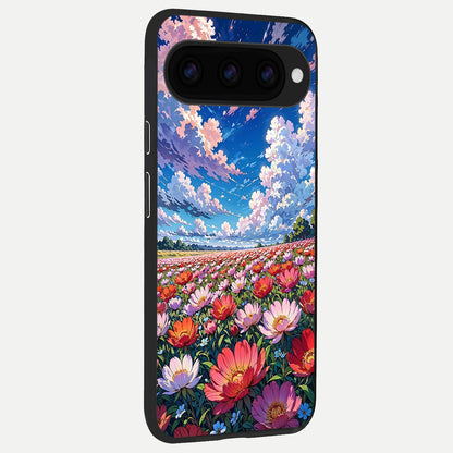  Blossom Sky Field back cover For Google Pixel 11 Pro XL slim fit glass case with vibrant aesthetic design