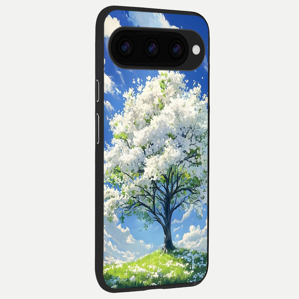  Blossom Sky Serenity back cover For Google Pixel 11 Pro XL slim fit glass case with vibrant aesthetic design