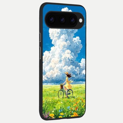  Breezy Meadow Ride back cover For Google Pixel 11 Pro XL slim fit glass case with vibrant aesthetic design
