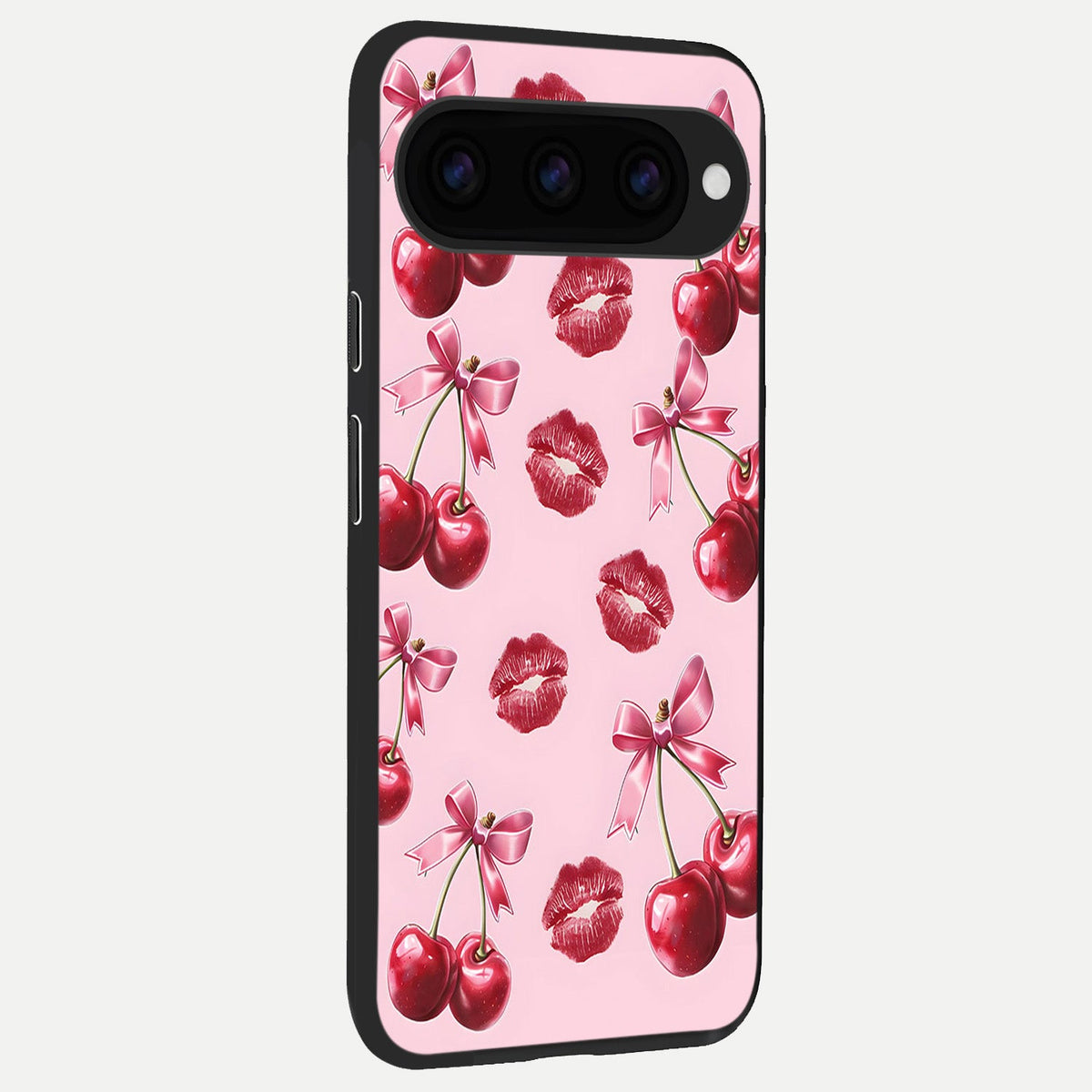 Cherry With Lips back cover For Google Pixel 11 Pro XL slim fit glass case with vibrant aesthetic design