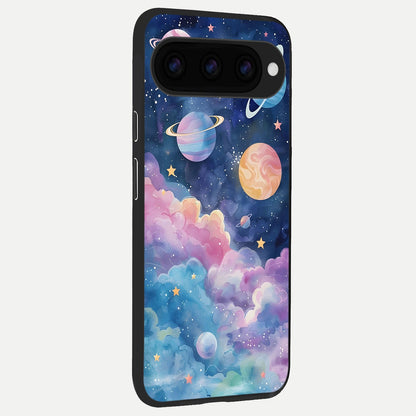  Cosmic Planet Dreams back cover For Google Pixel 11 Pro XL slim fit glass case with vibrant aesthetic design